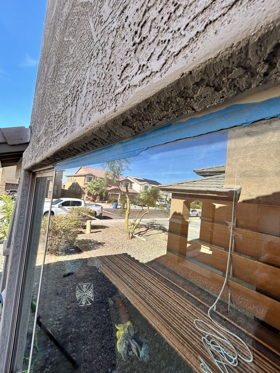 Sparkling clean home window in Scottsdale AZ after Clear as Days visit